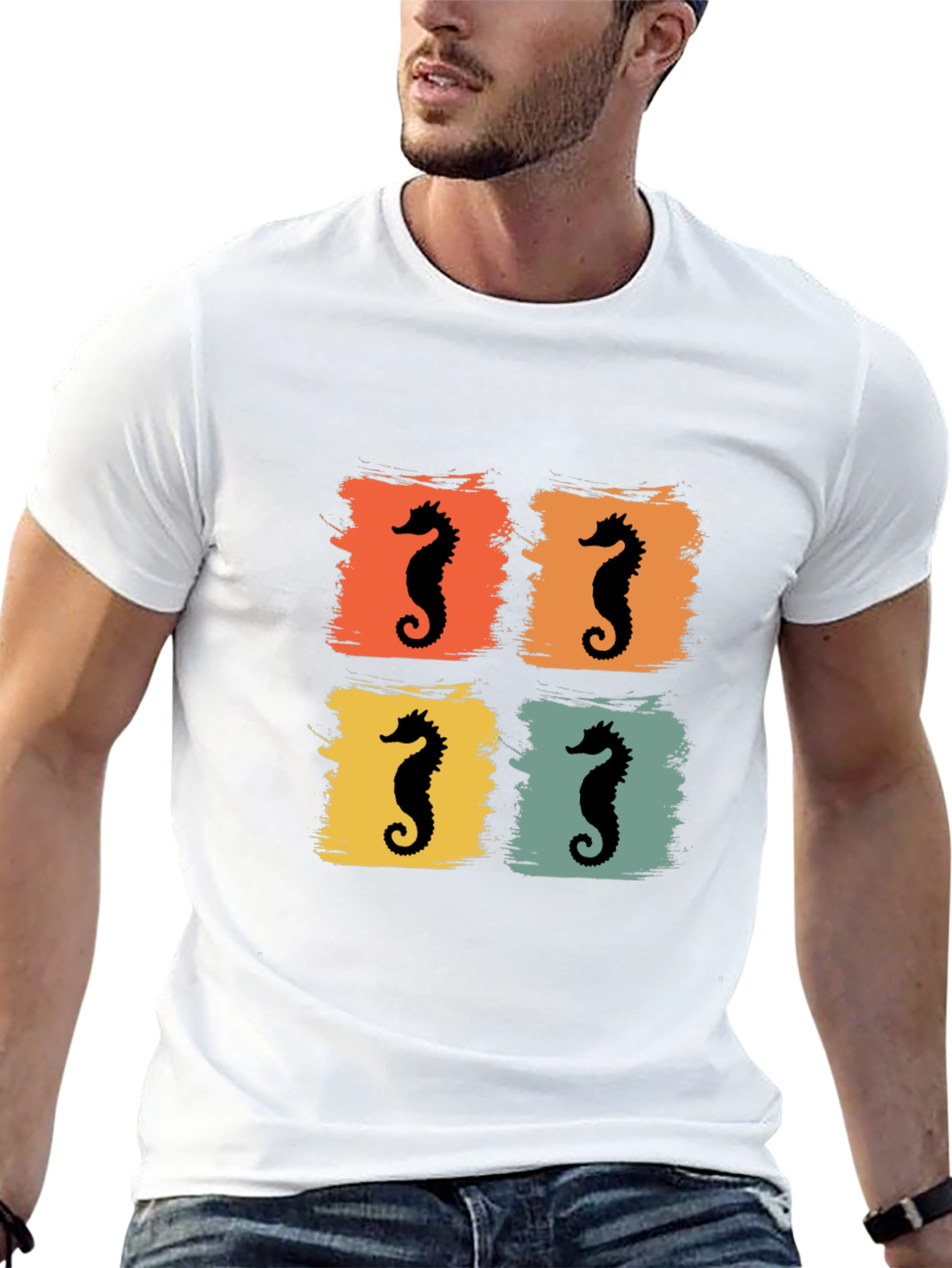 Retro Seahorse Graphic Tee