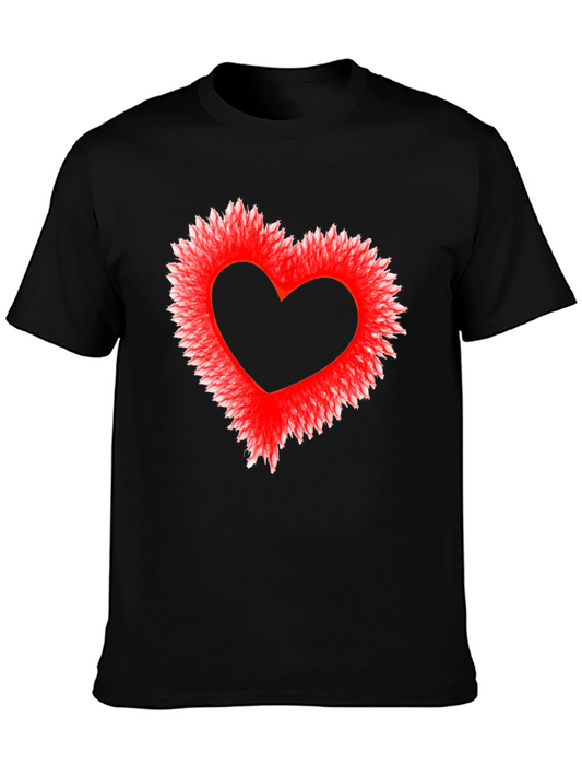 Heart Graphic Black Tee - Stylish & Trendy