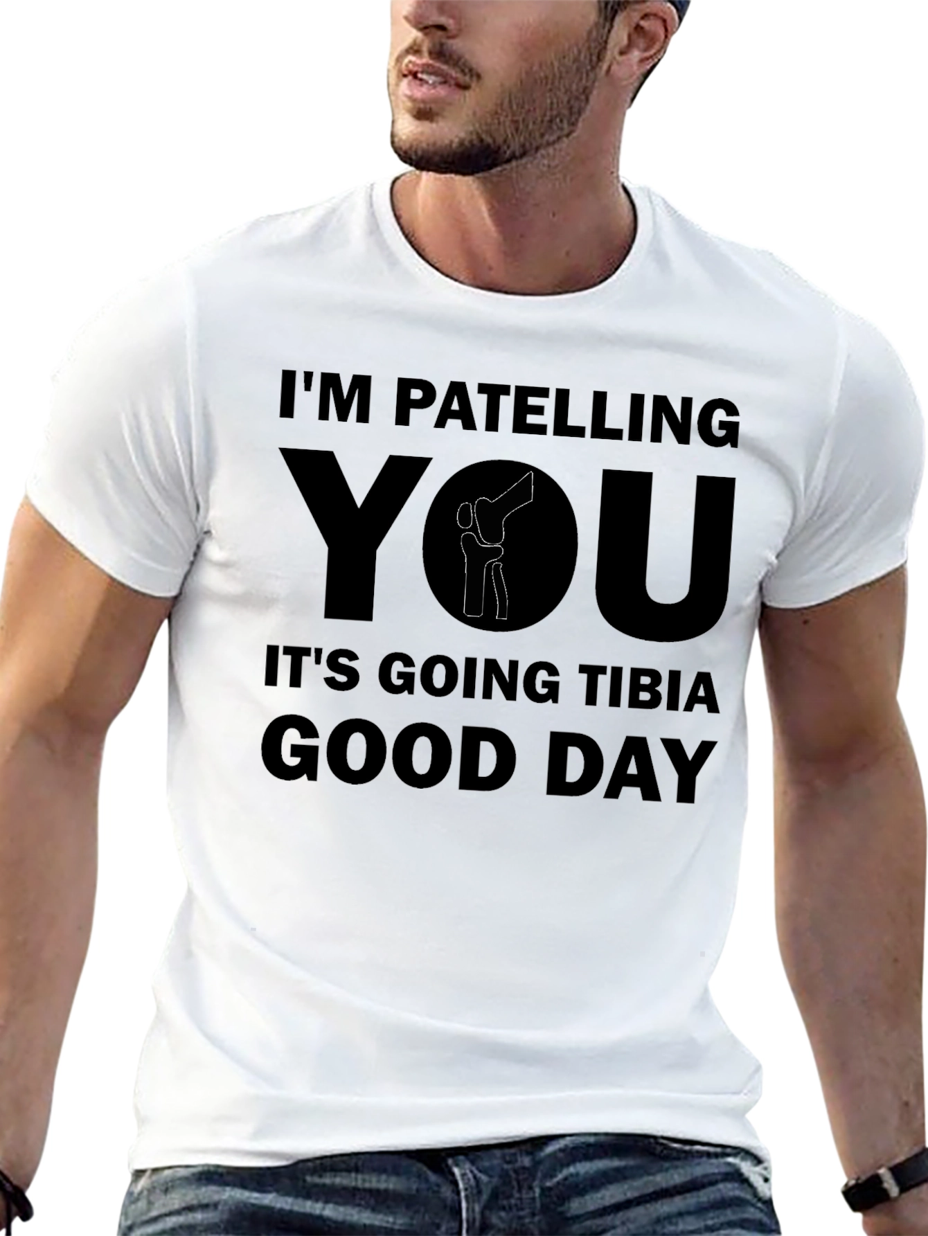 Funny Knee Anatomy Pun T-Shirt - Im Patelling You!