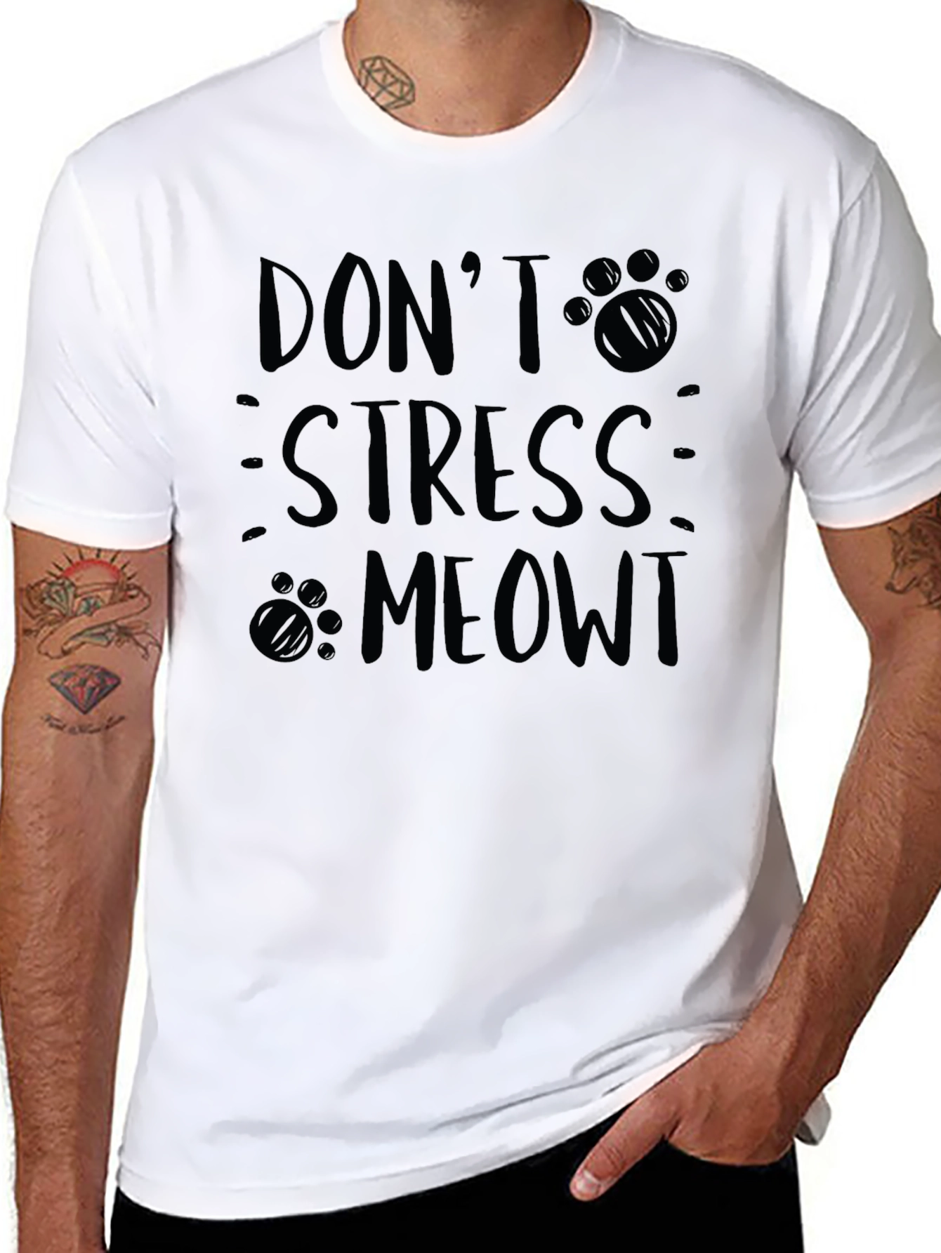 Dont Stress Meowt T-Shirt - Funny Cat Lover Tee