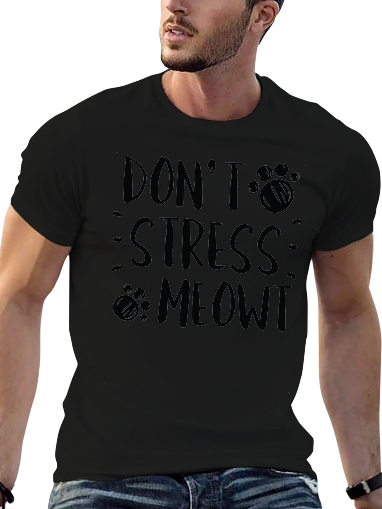 Dont Stress Meowt T-Shirt - Funny Cat Lover Tee