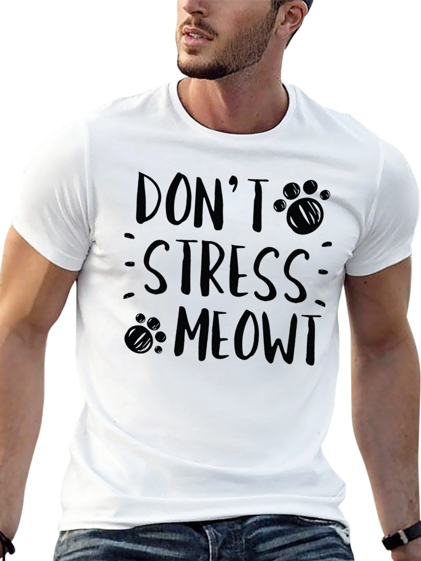 Dont Stress Meowt T-Shirt - Funny Cat Lover Tee