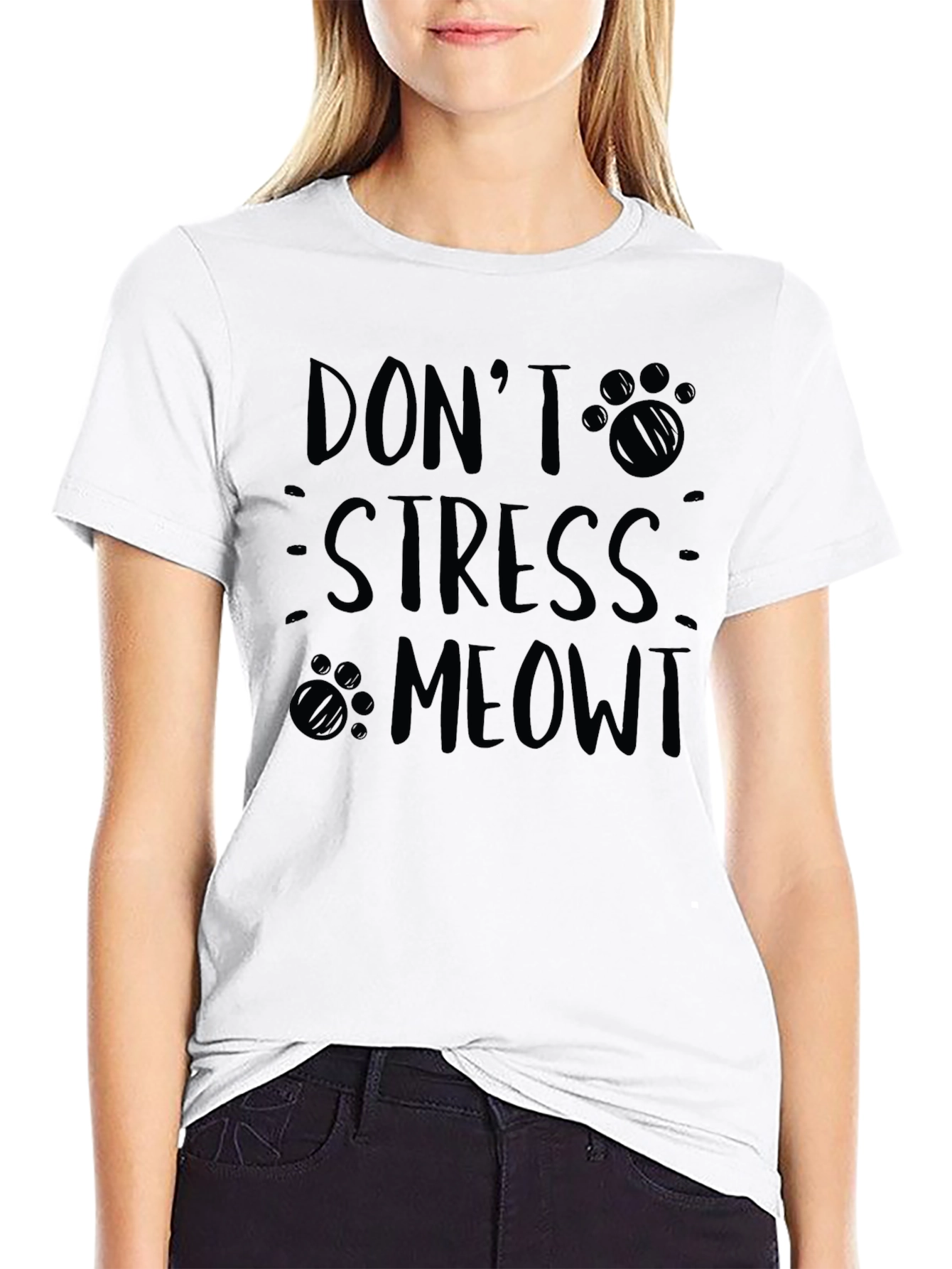 Dont Stress Meowt T-Shirt - Funny Cat Lover Tee