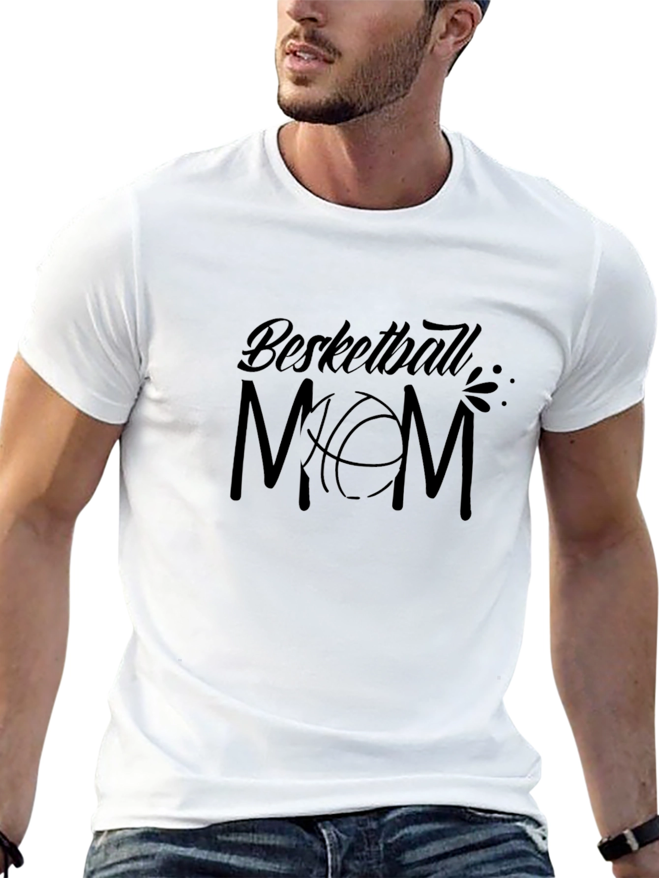 Basketball Mom Graphic T-Shirt - Black