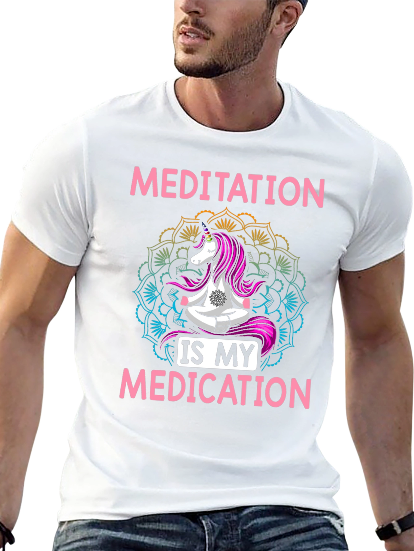 Meditation is My Medication Unicorn T-Shirt