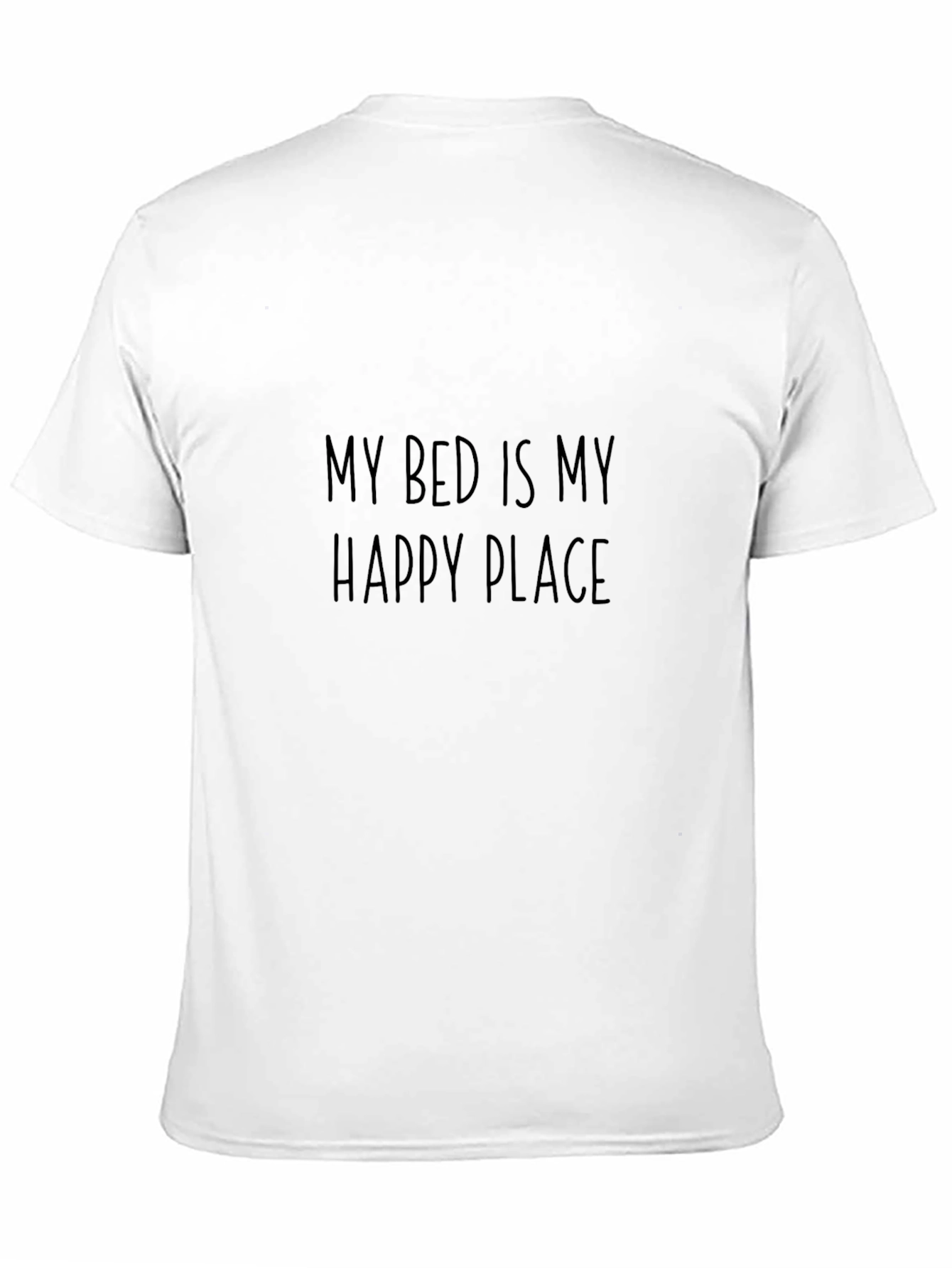 My Bed is My Happy Place Black T-Shirt