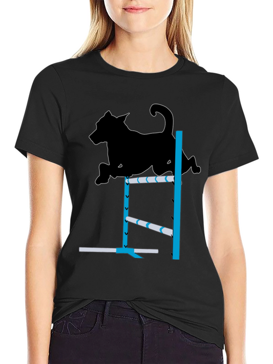Dog Agility T-Shirt - Canine Jump Design