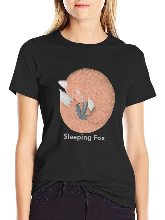 Sleeping Fox Graphic T-Shirt - Soft & Stylish