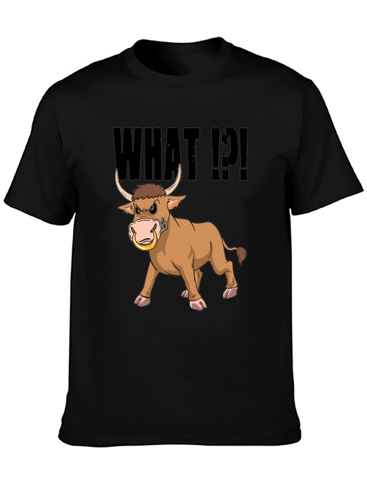 Angry Bull T-Shirt - What!?! Funny Cartoon Tee
