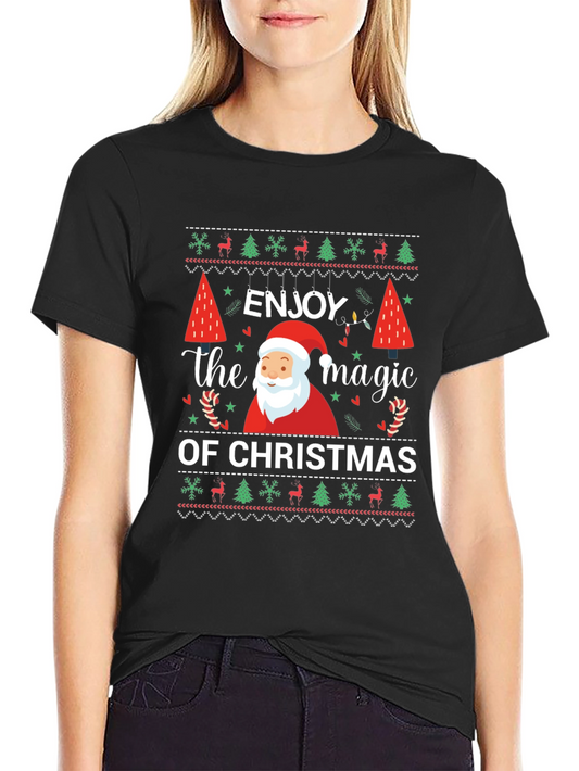 Enjoy the Magic of Christmas Black T-Shirt