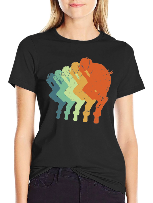 Retro Elephant T-Shirt - Gradient Design