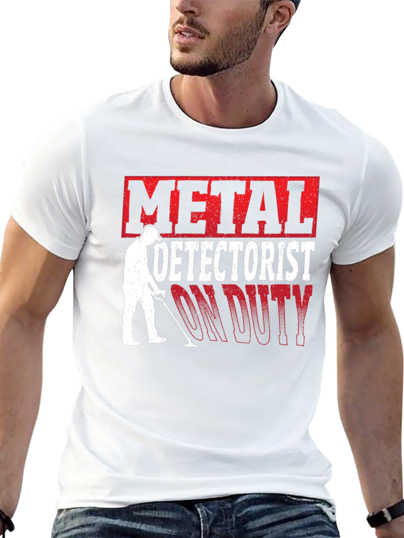 Metal Detectorist On Duty Graphic T-Shirt