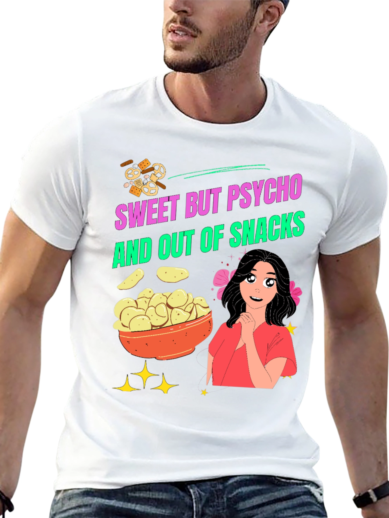 Sweet But Psycho Snacks Graphic Tee