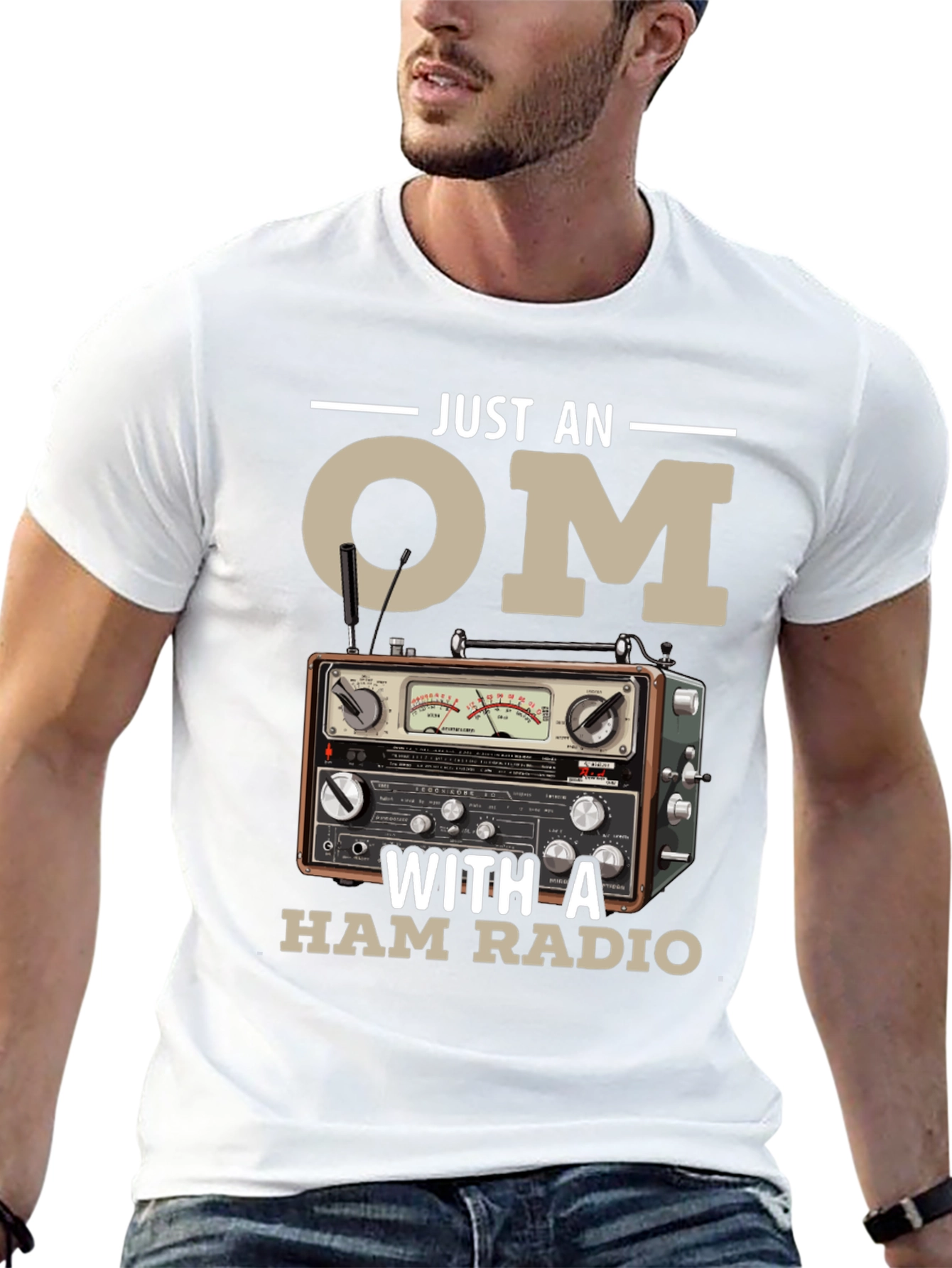 Just an OM with a Ham Radio T-Shirt
