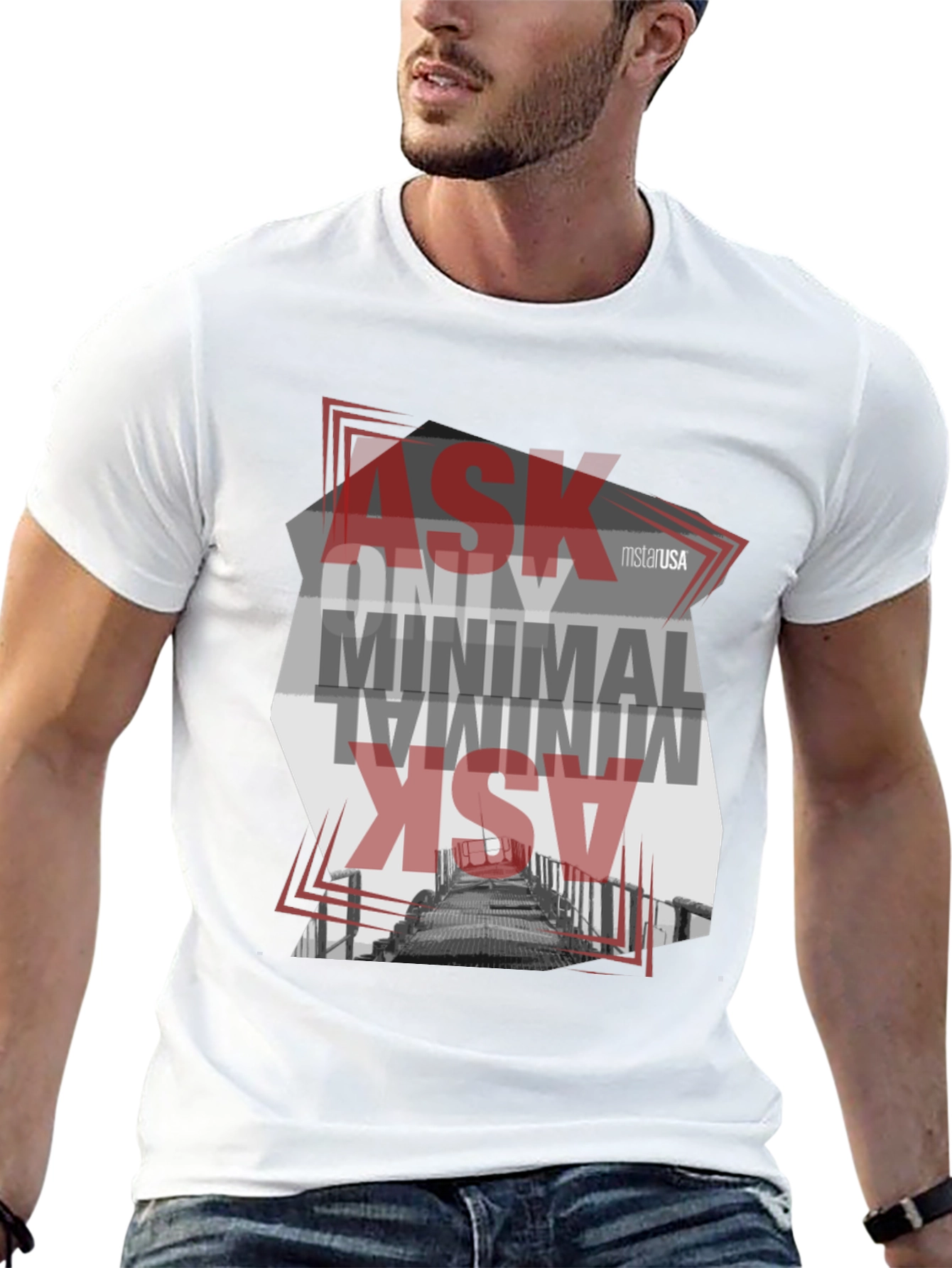 Minimalist Graphic T-Shirt - Ask Only Minimal