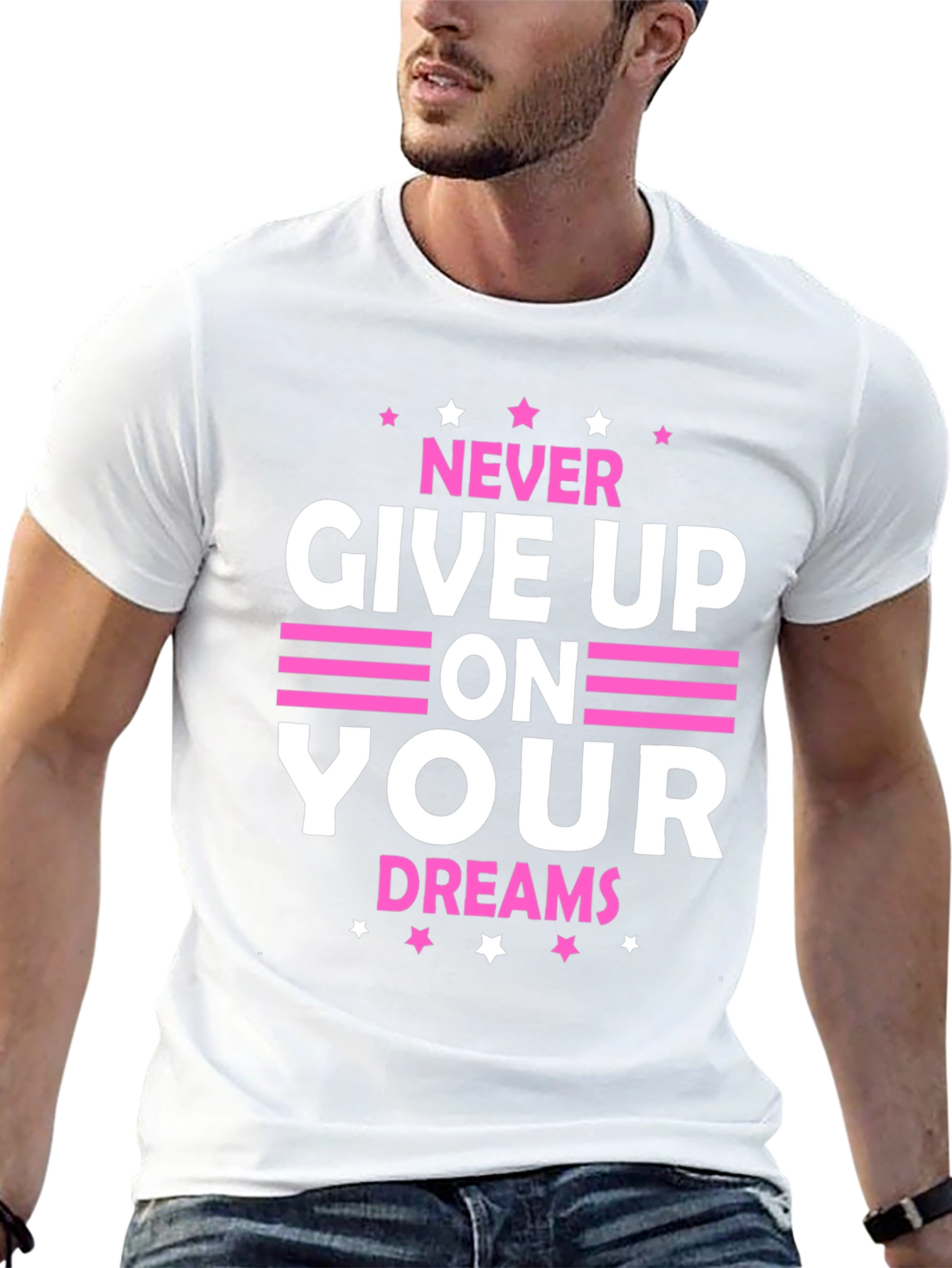 Inspirational Never Give Up Graphic Tee