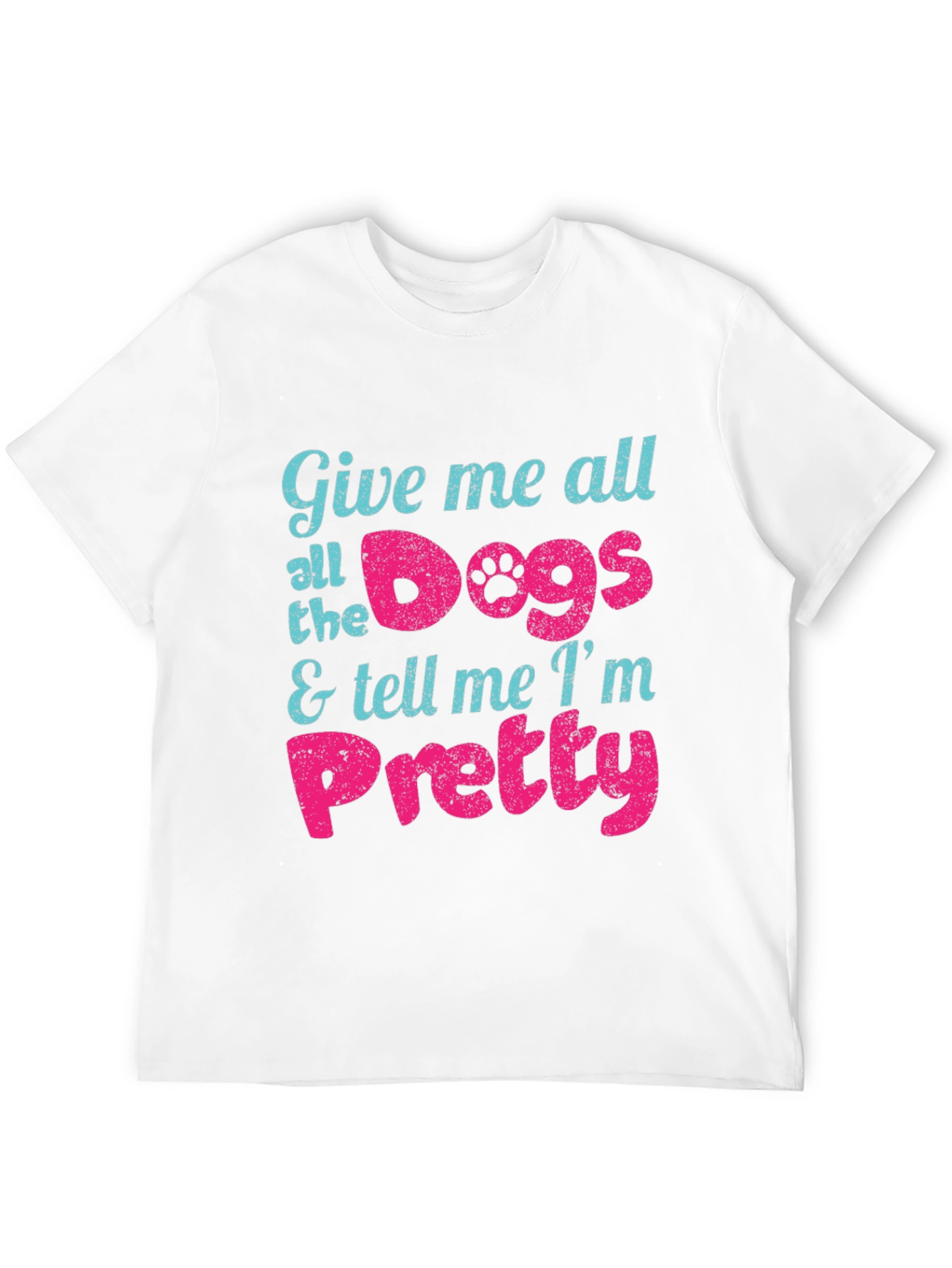 Give Me All the Dogs Mens Black T-Shirt