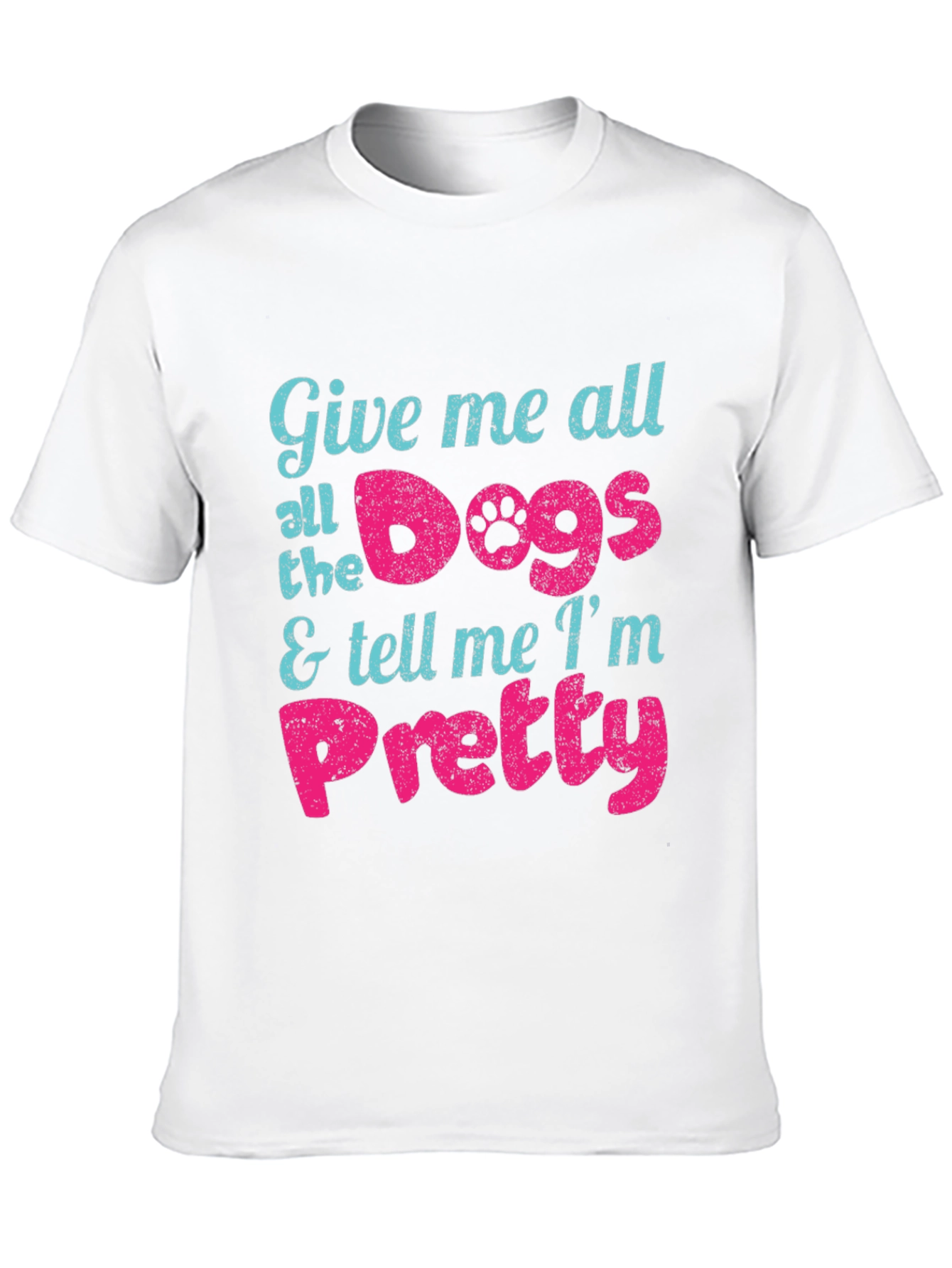 Give Me All the Dogs Mens Black T-Shirt