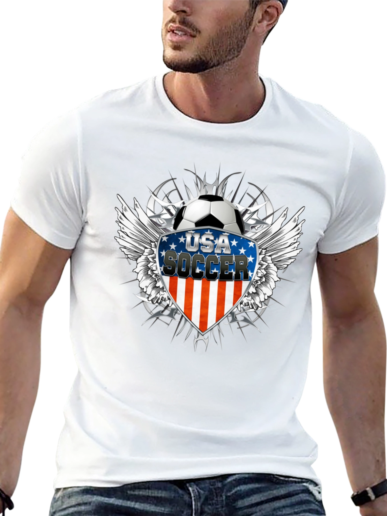 USA Soccer Graphic Black T-Shirt