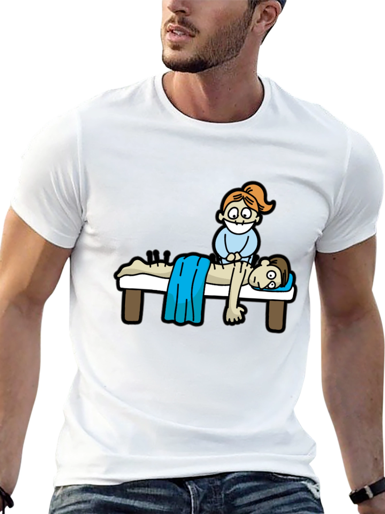 Acupuncture Cartoon T-Shirt