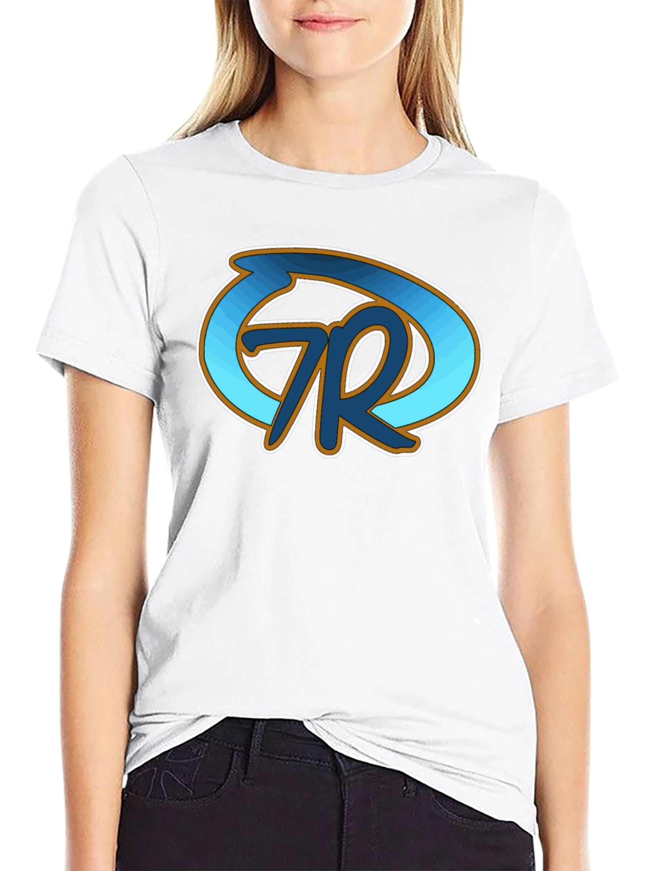Black T-Shirt with Artistic Logo