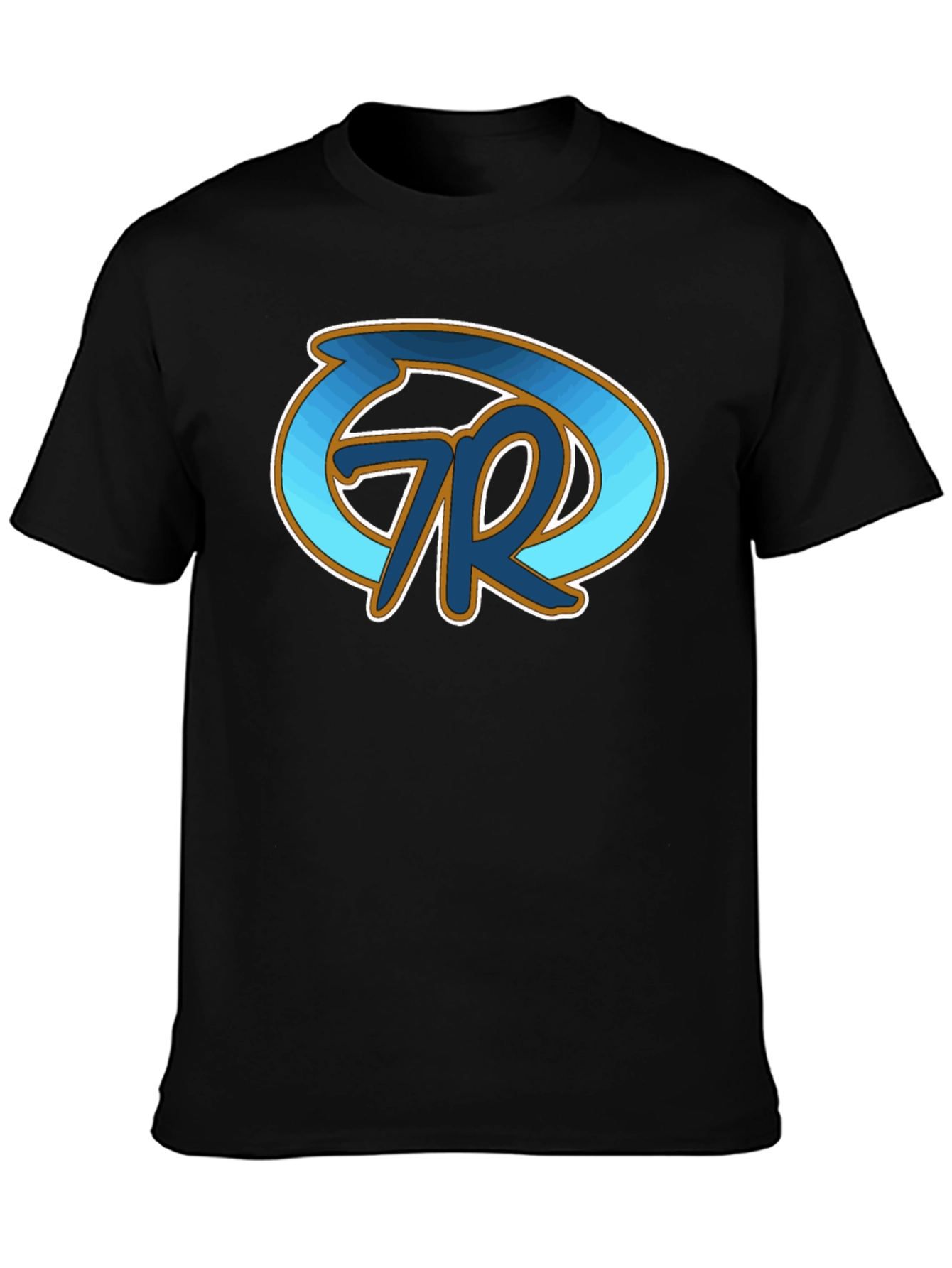 Black T-Shirt with Artistic Logo