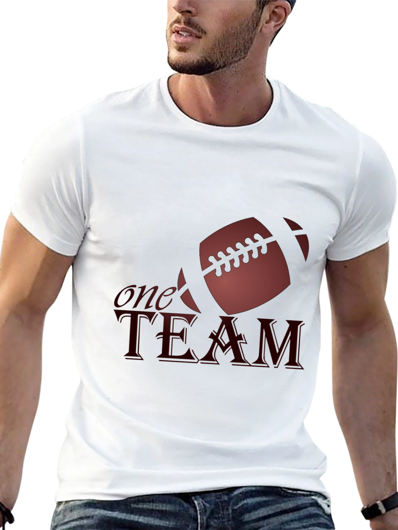 One Team Football Graphic Tee - Black