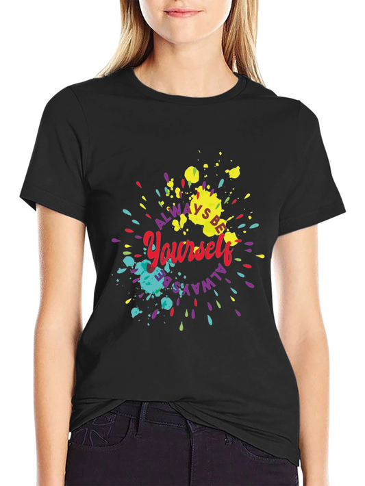 Always Be Yourself Graphic Tee - Black