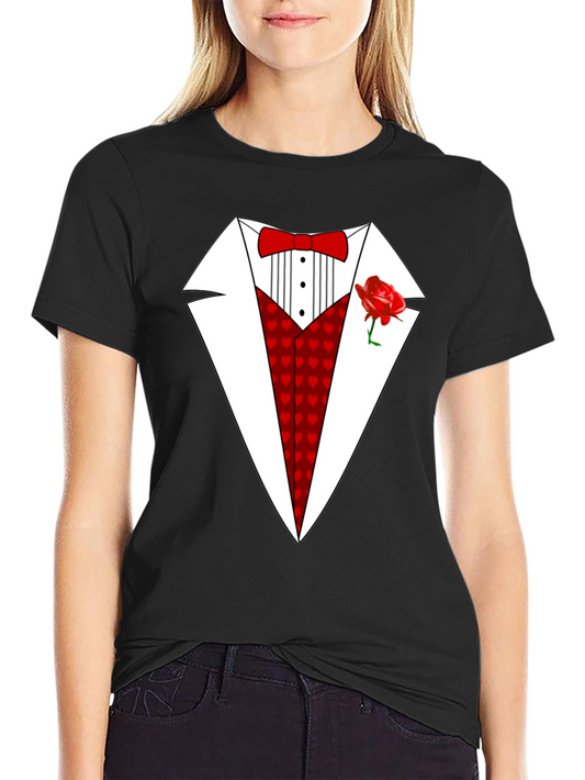 Heart Tuxedo T-Shirt - Valentines Day Ready