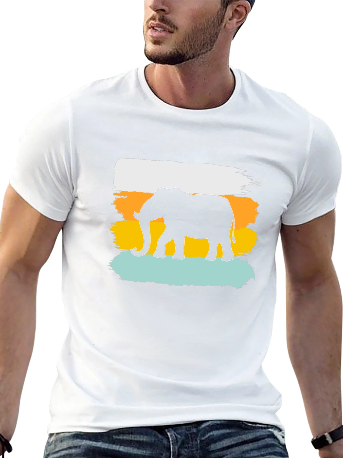 Elephant Silhouette Graphic Tee