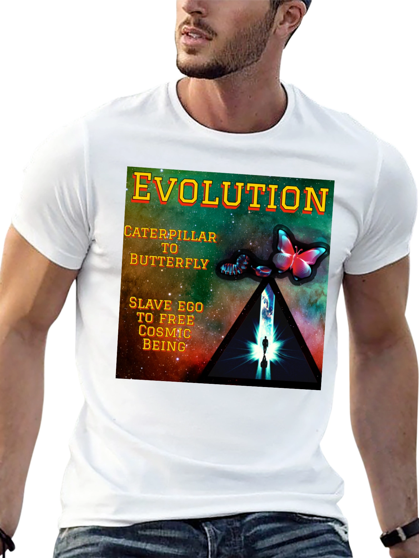 Evolution Graphic T-Shirt - Caterpillar to Butterfly