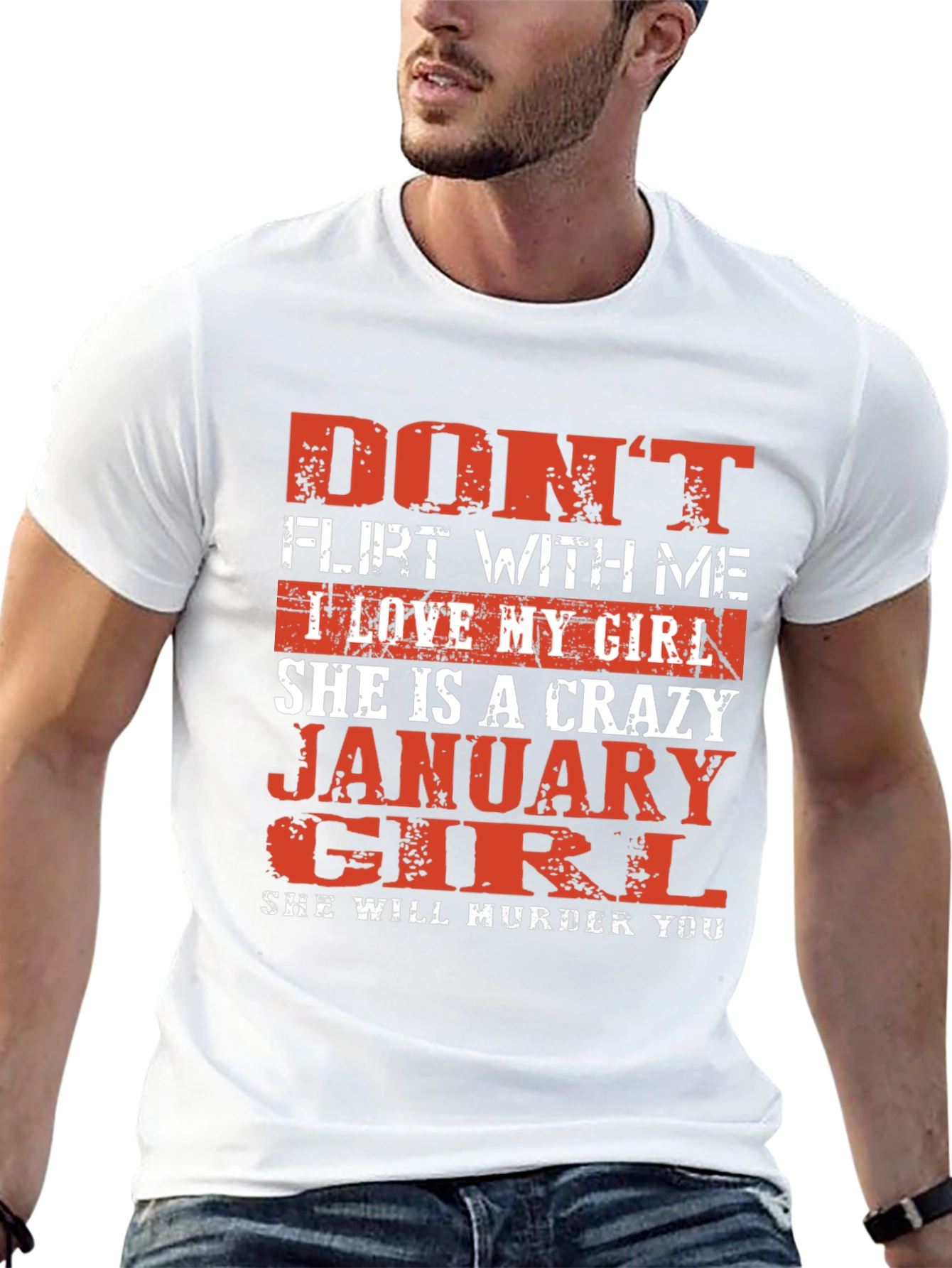 Dont Flirt With Me January Girl Graphic Tee