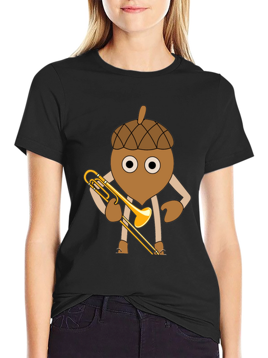 Acorn Trombone Player Graphic T-Shirt