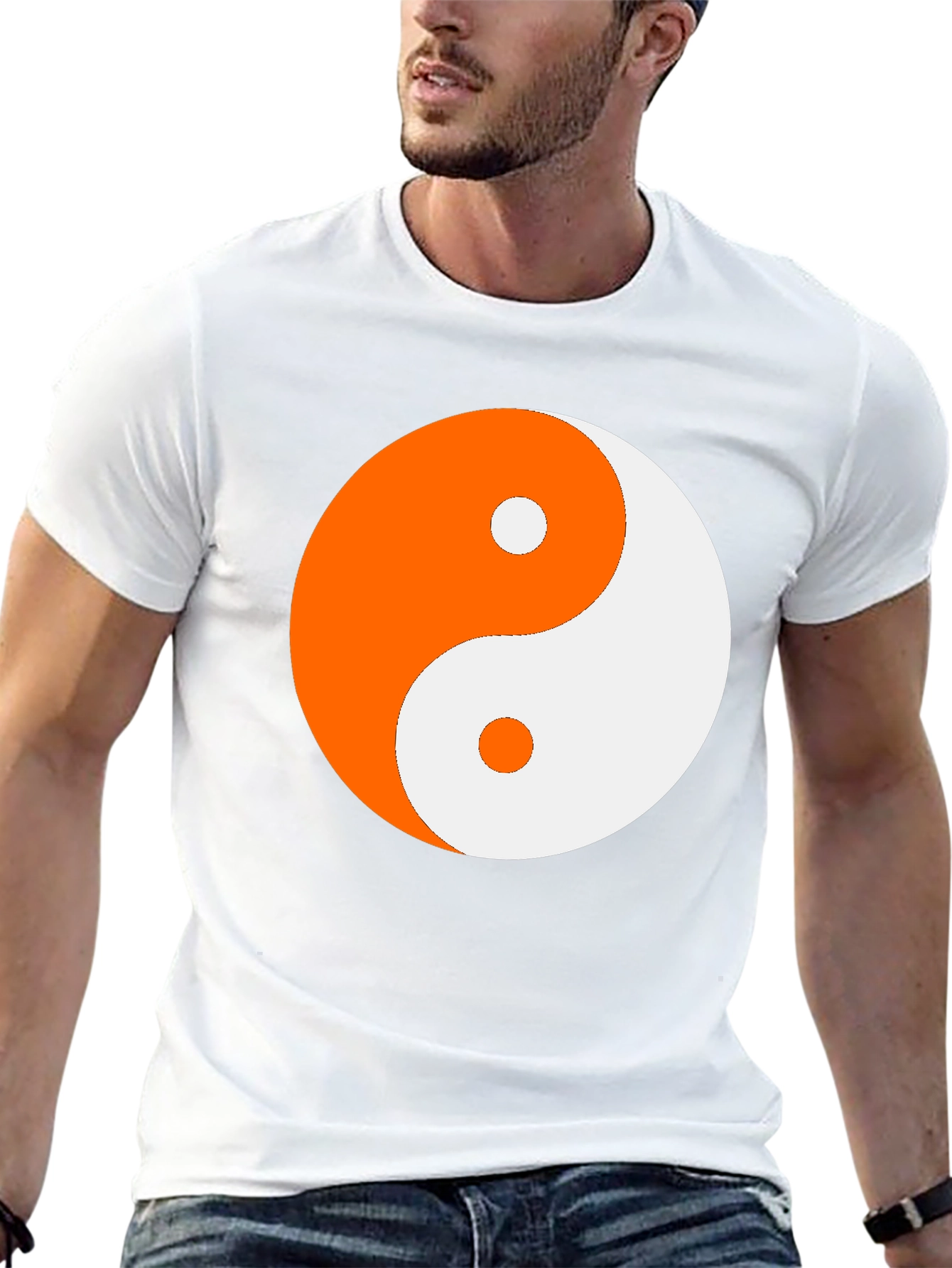 Yin Yang Graphic Tee - Black Cotton Blend