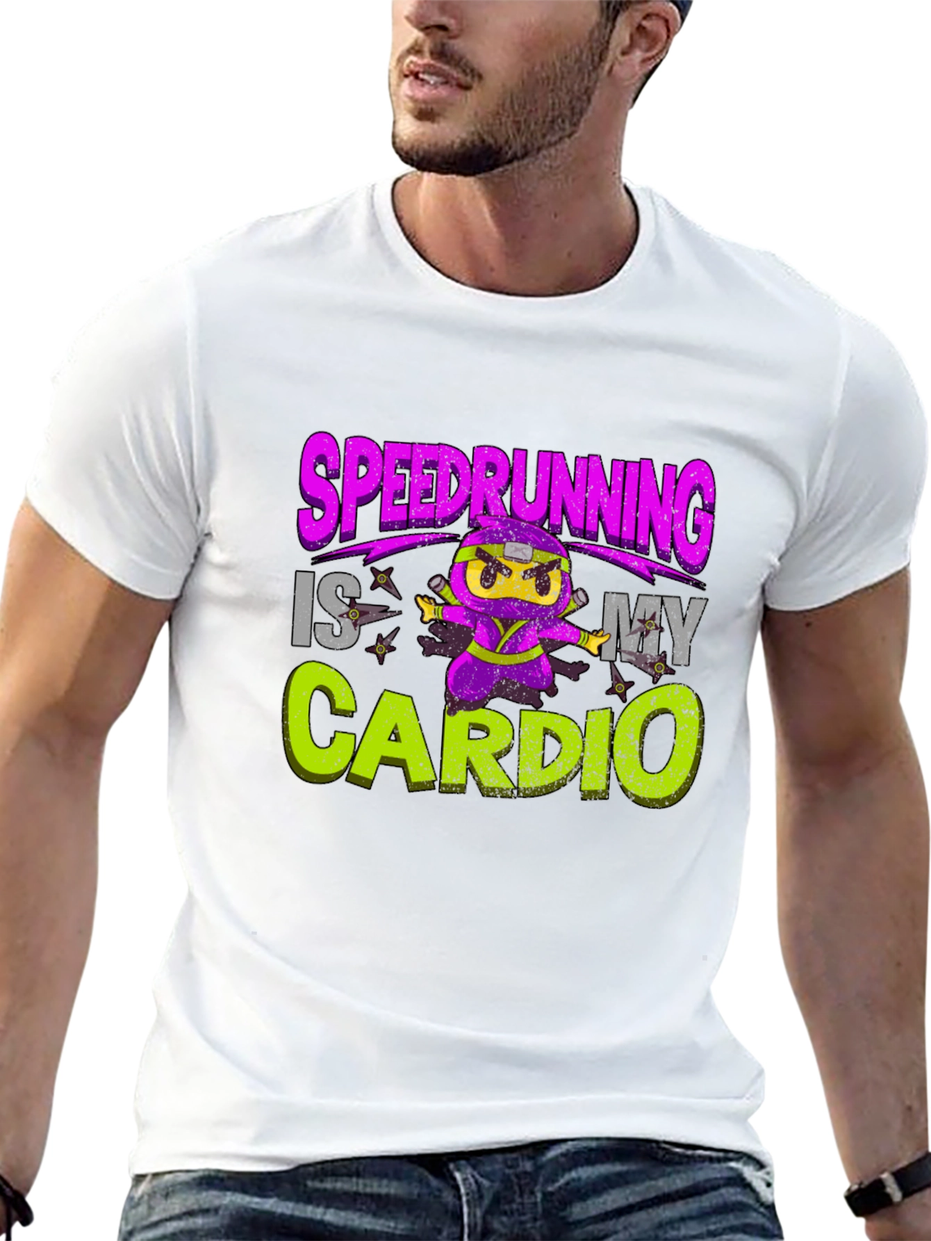 Speedrunning Is My Cardio Black T-Shirt