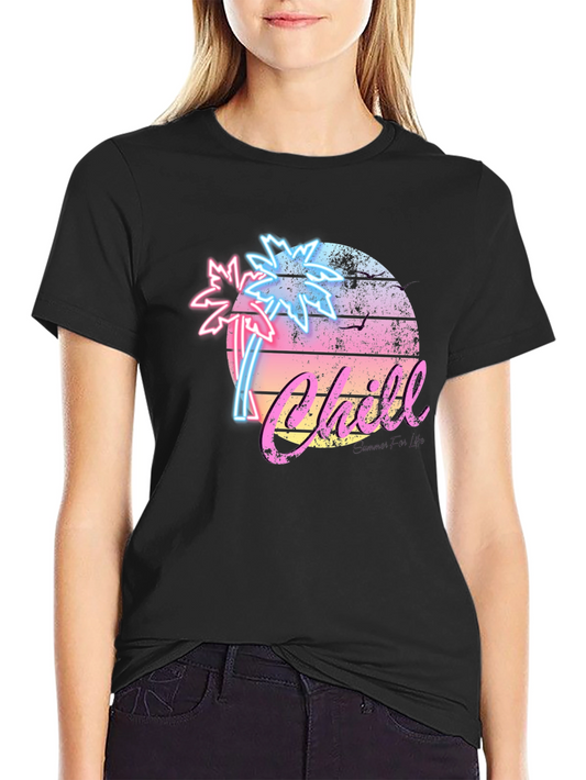 Retro Chill Palm Tree T-Shirt - Vintage Summer Vibes