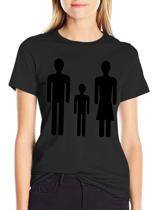 Family Silhouette Black T-Shirt