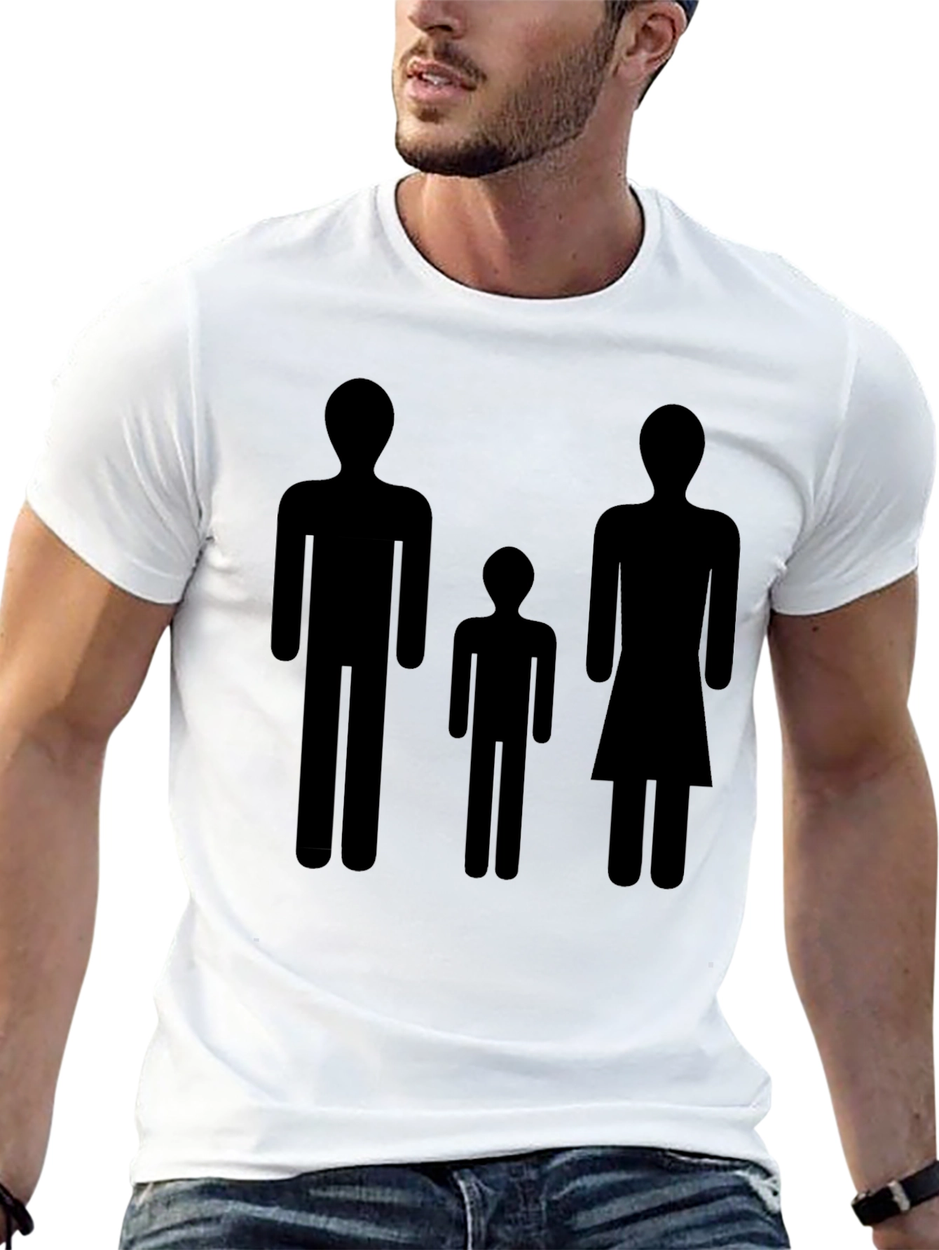 Family Silhouette Black T-Shirt