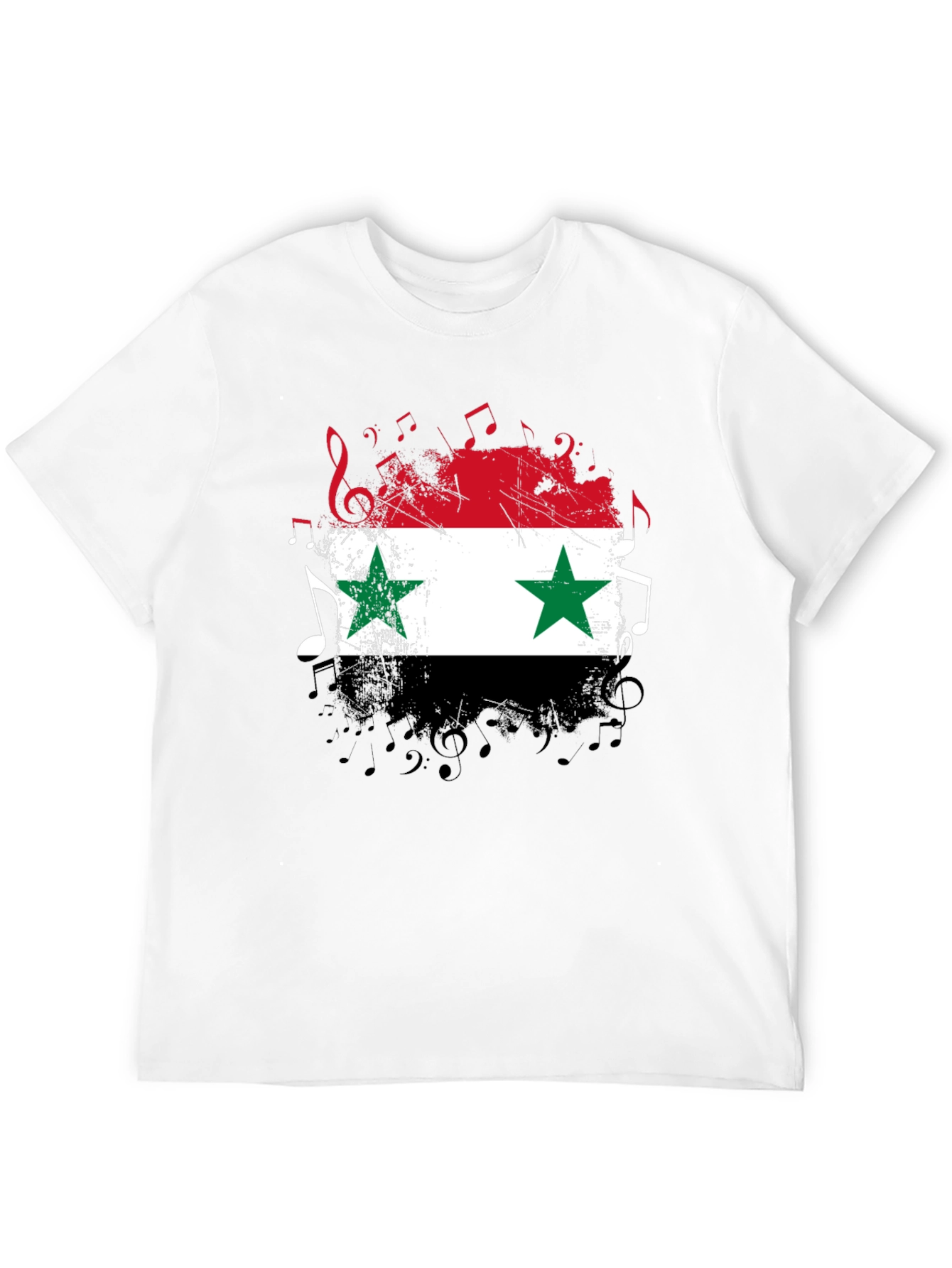 Syria Flag Music T-Shirt - Patriotic Tee
