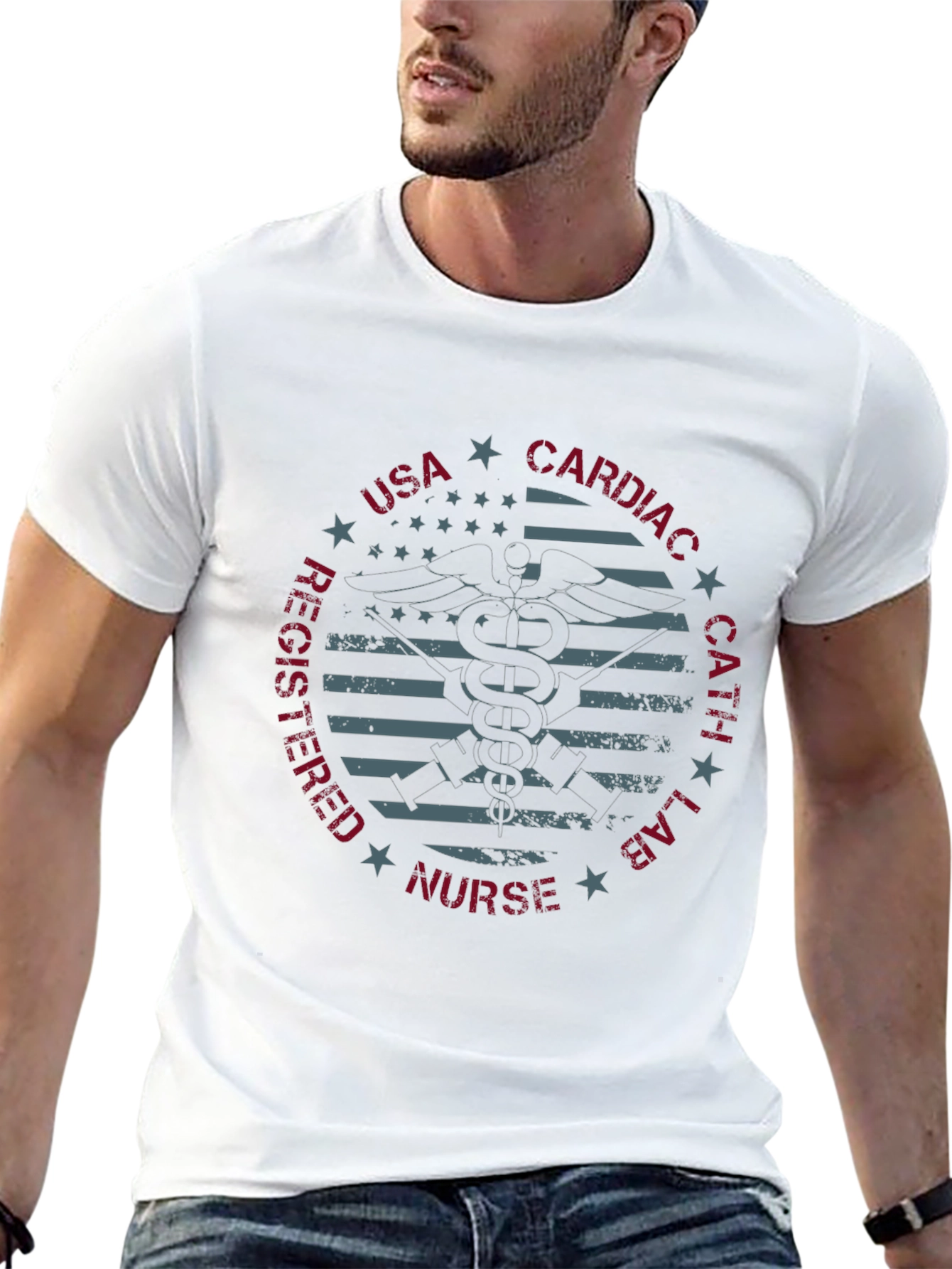 USA Cardiac Nurse T-Shirt