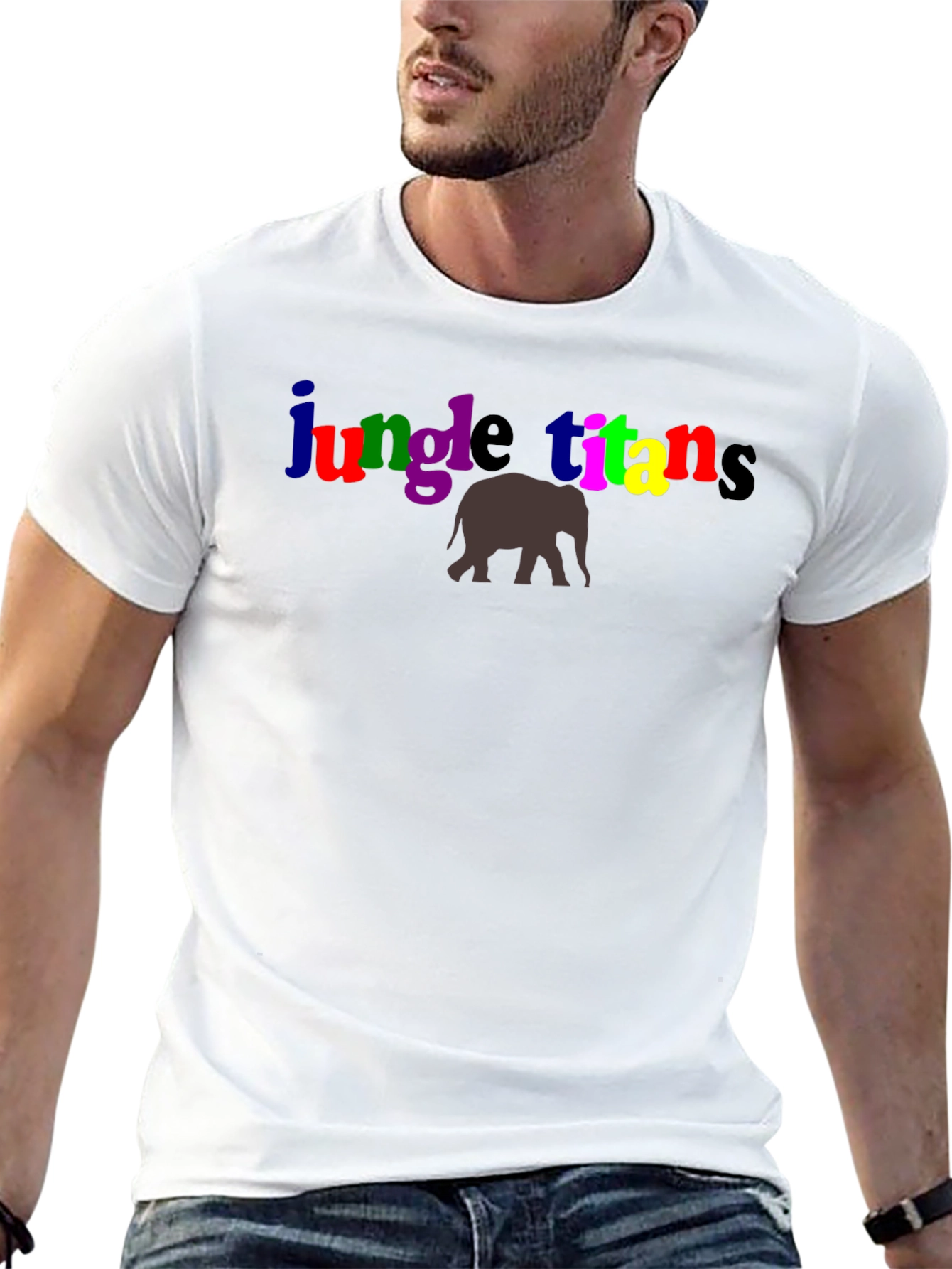 Jungle Titans T-Shirt with Elephant Graphic
