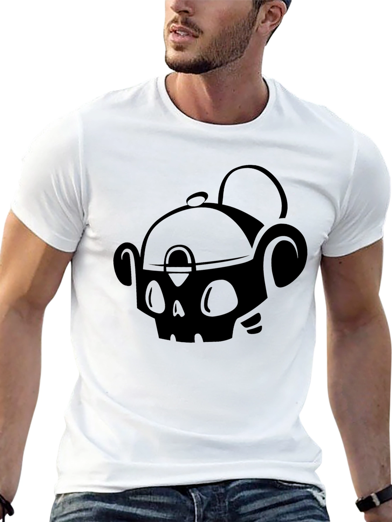 Skull Design Black T-Shirt