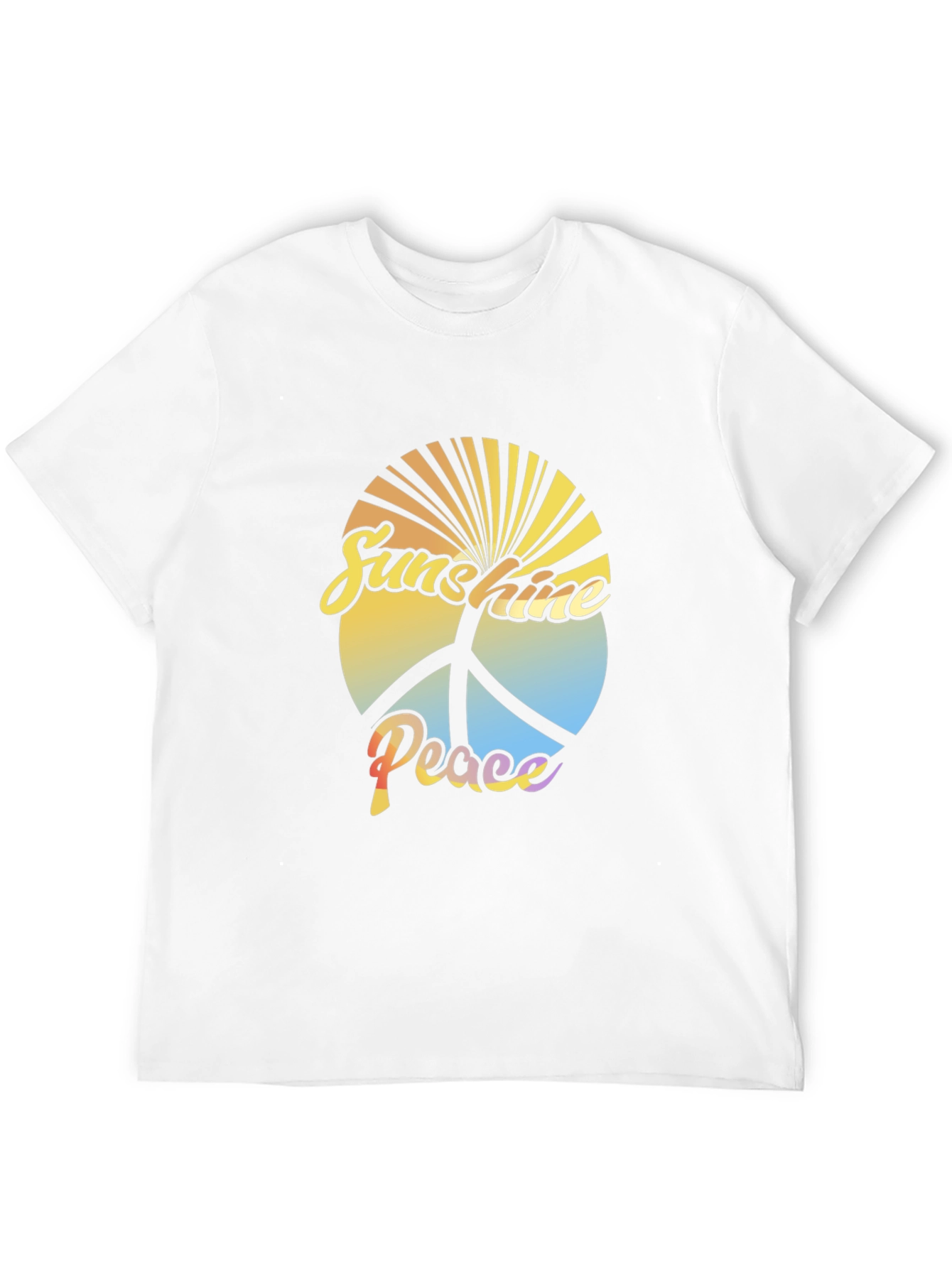 Sunshine Peace Graphic Tee - Retro Style