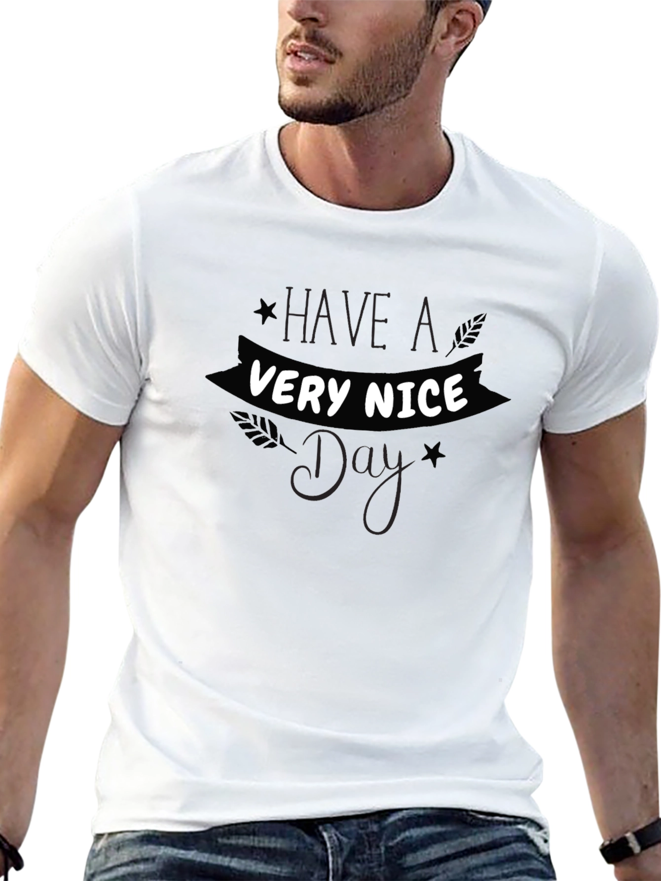 Have A Very Nice Day Black Tee