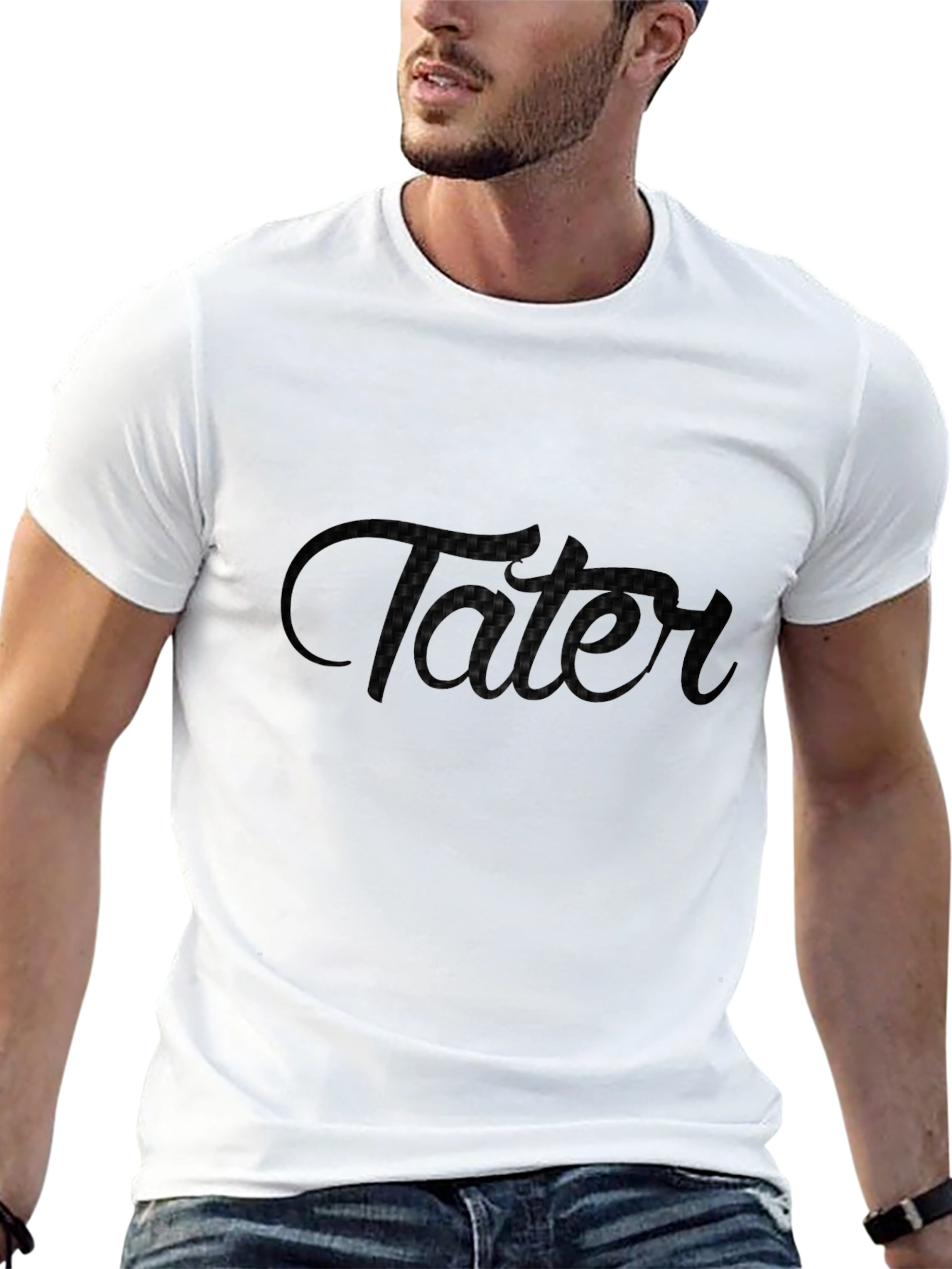 Mens Black Tater Graphic Tee