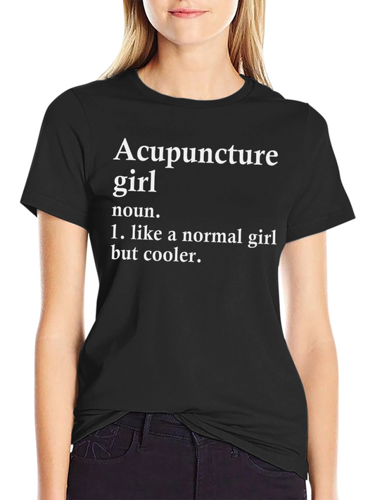 Acupuncture Girl Definition Black T-Shirt