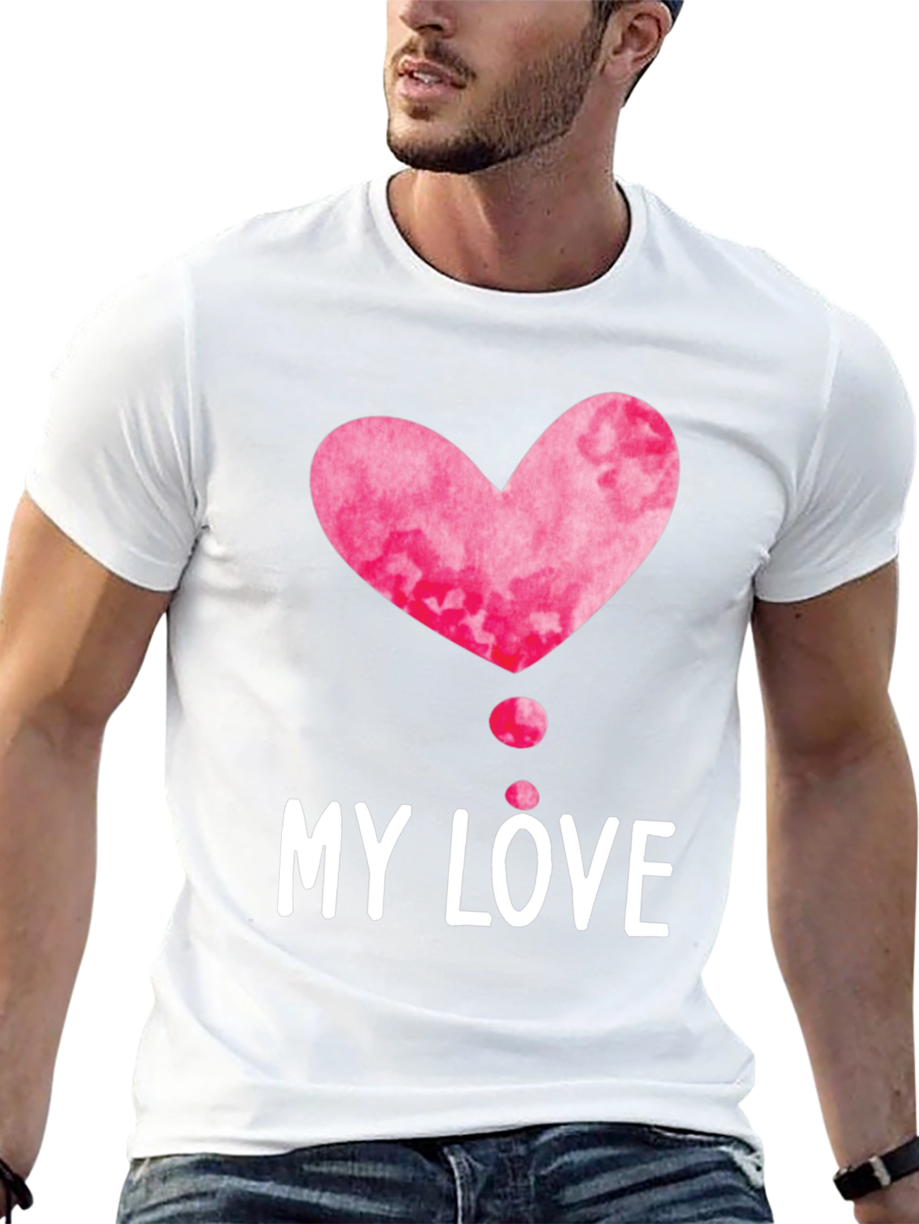My Love Heart Graphic Tee - Trendy Casual Top