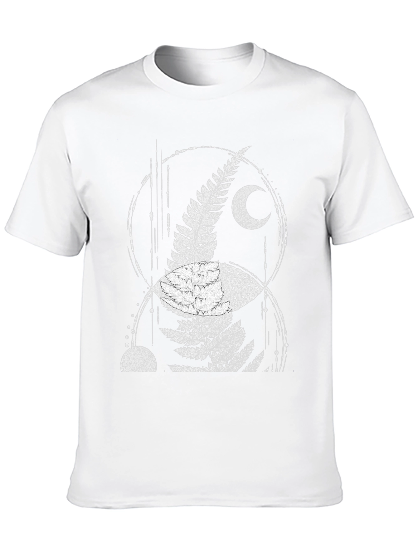 Fern Moon Graphic Tee - Black Cotton Blend