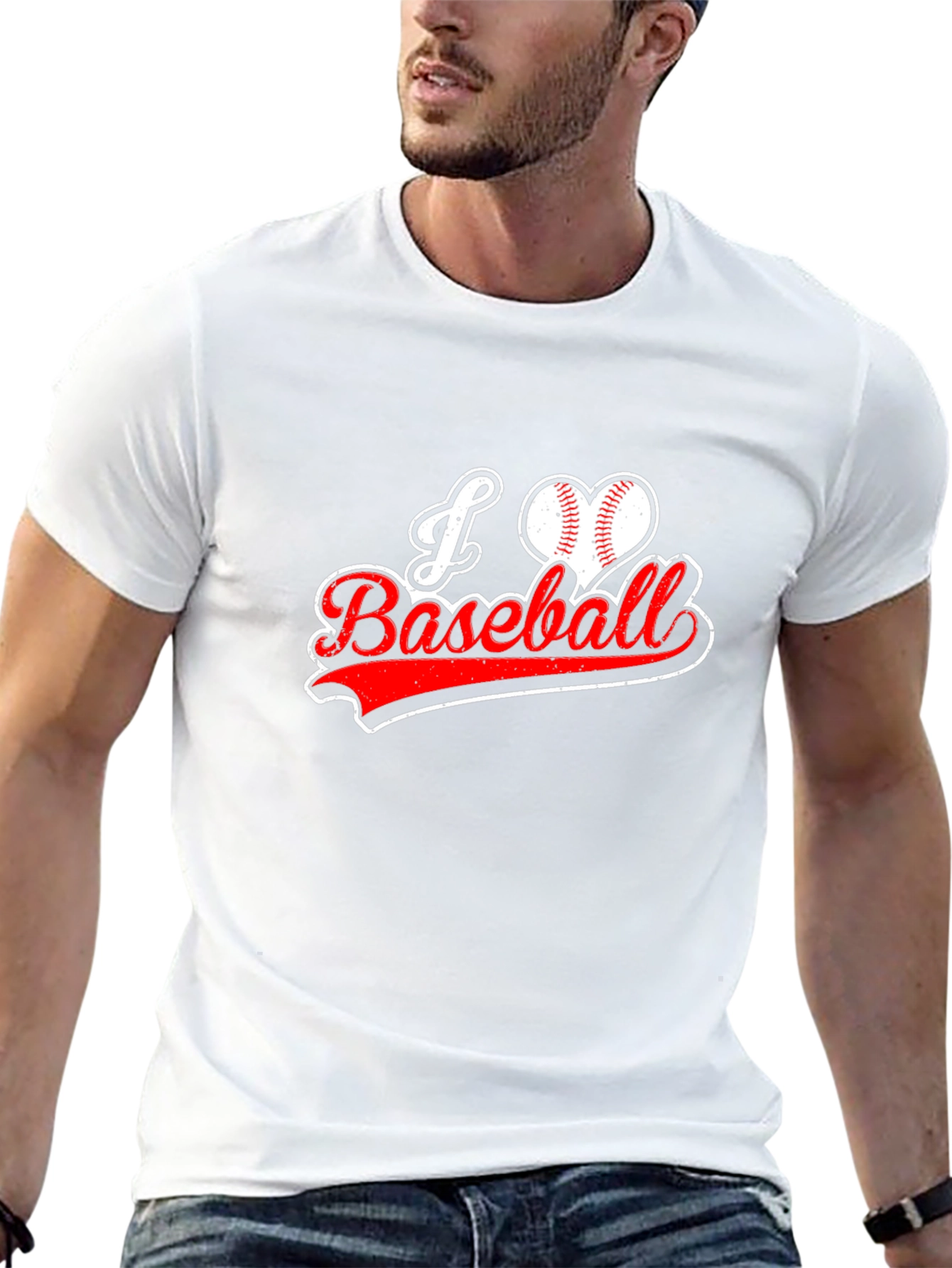 I Love Baseball Graphic T-Shirt