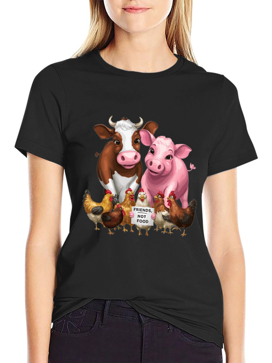 Vegan Animal Friends Graphic Tee